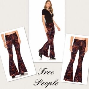 Free People Multicolor Wide Leg Pants